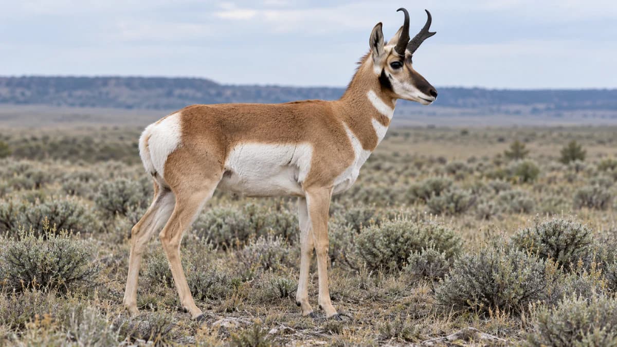 Pronghorn Standing among Sagebrush jigsaw puzzle preview