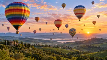 Rainbow Hot Air Balloons jigsaw puzzle