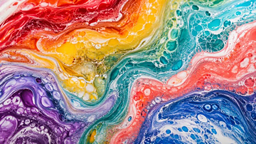 Rainbow Paint Pour jigsaw puzzle