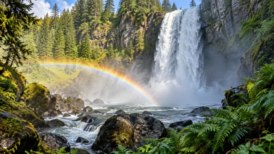 Rainbow Waterfall Spray jigsaw puzzle preview