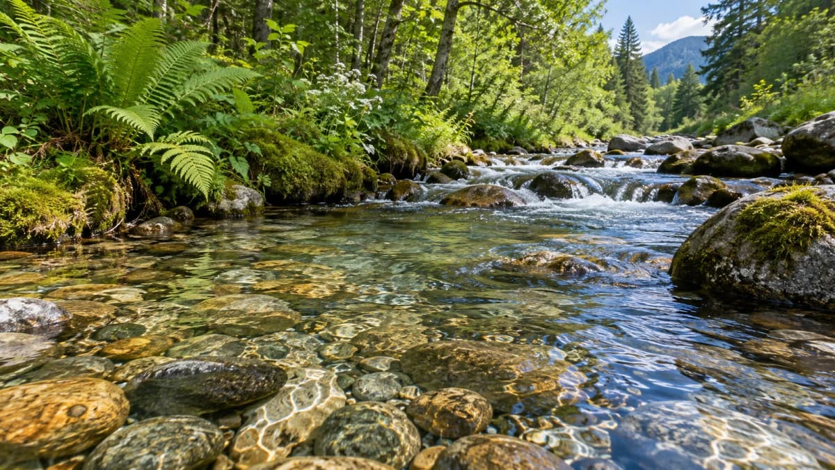 River Stones beneath Clear Water jigsaw puzzle preview
