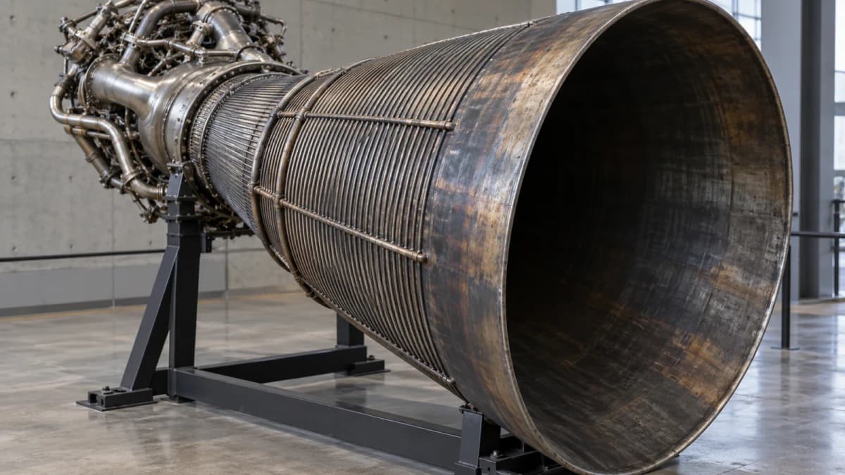 Rocket Engine Nozzle on a Museum Support jigsaw puzzle preview