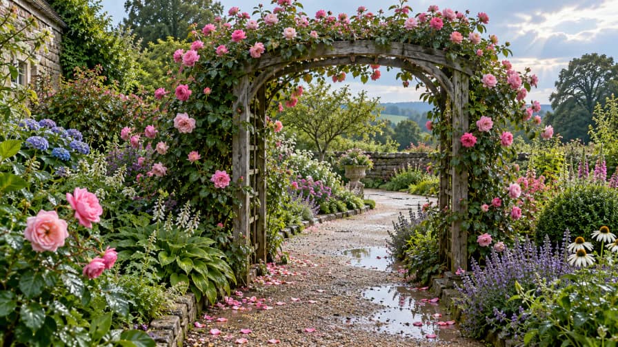 Rose Arbor after Summer Rain jigsaw puzzle preview