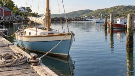 Sailboat at a Quiet Harbor jigsaw puzzle