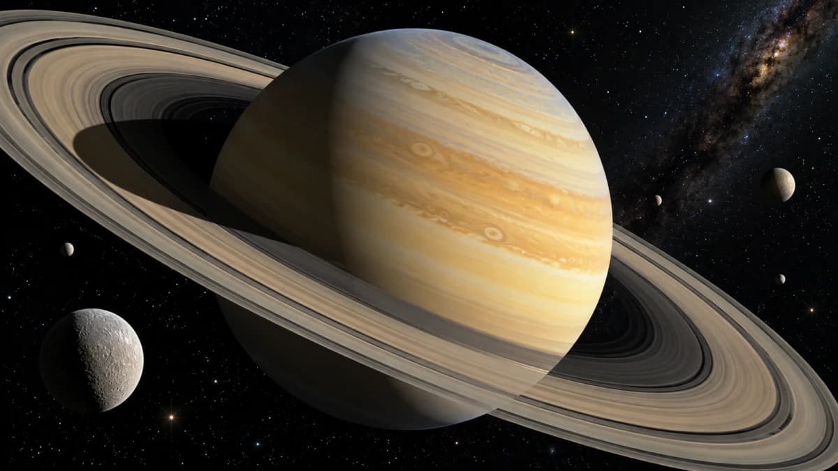 Saturn Shadow across Its Rings jigsaw puzzle preview