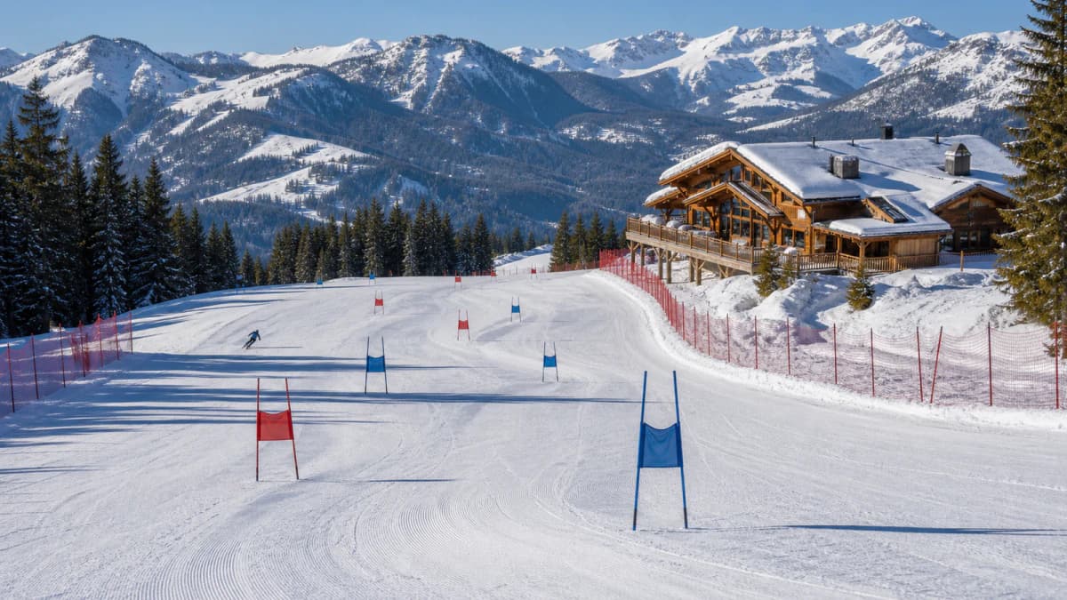 Ski Lodge Race Course jigsaw puzzle preview
