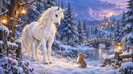 Snowy Unicorn jigsaw puzzle