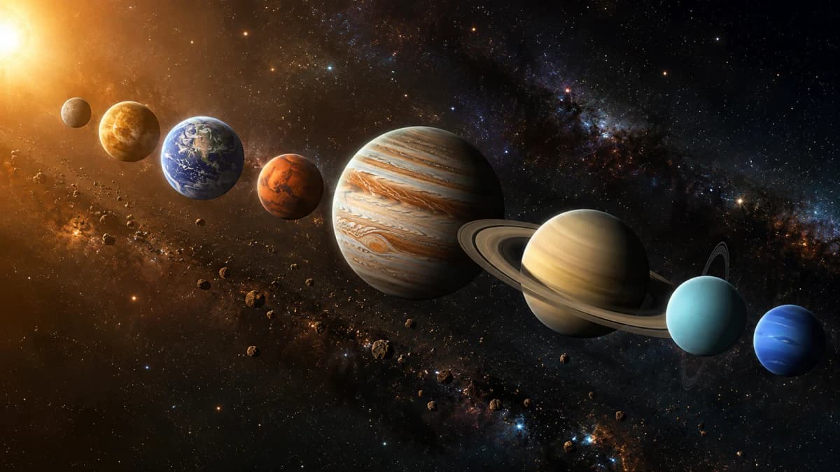 Solar System Planet Lineup jigsaw puzzle preview