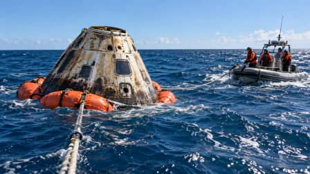 Space Capsule Recovery at Sea jigsaw puzzle