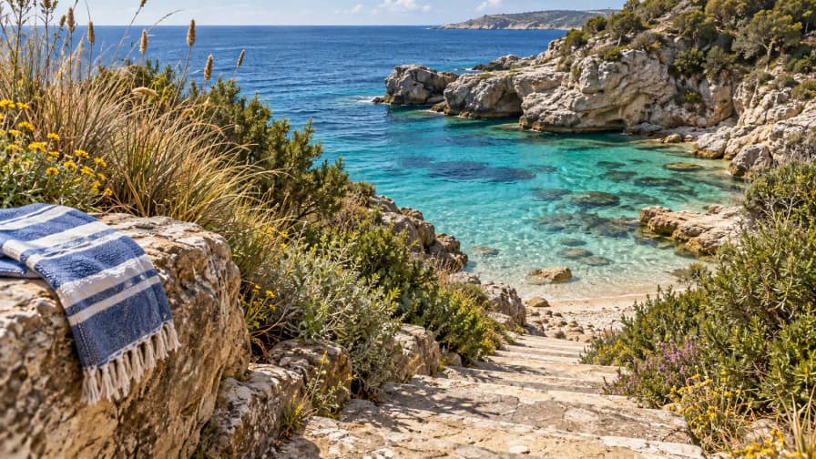 Stone Steps into a Hidden Cove jigsaw puzzle