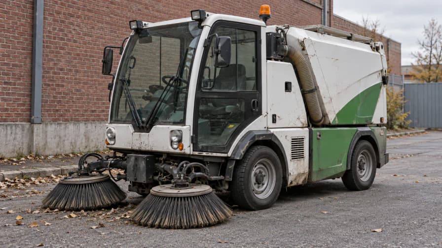 Street Sweeper beside a Brick Depot jigsaw puzzle