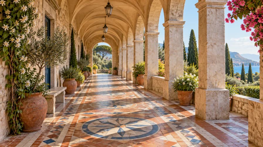 Sunlit Arcade with a Mosaic Floor jigsaw puzzle