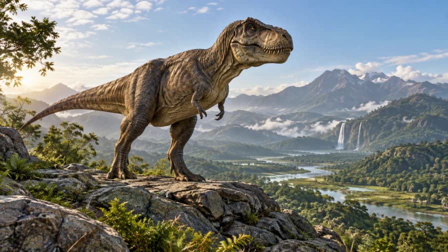 T. Rex on a Ridge jigsaw puzzle preview