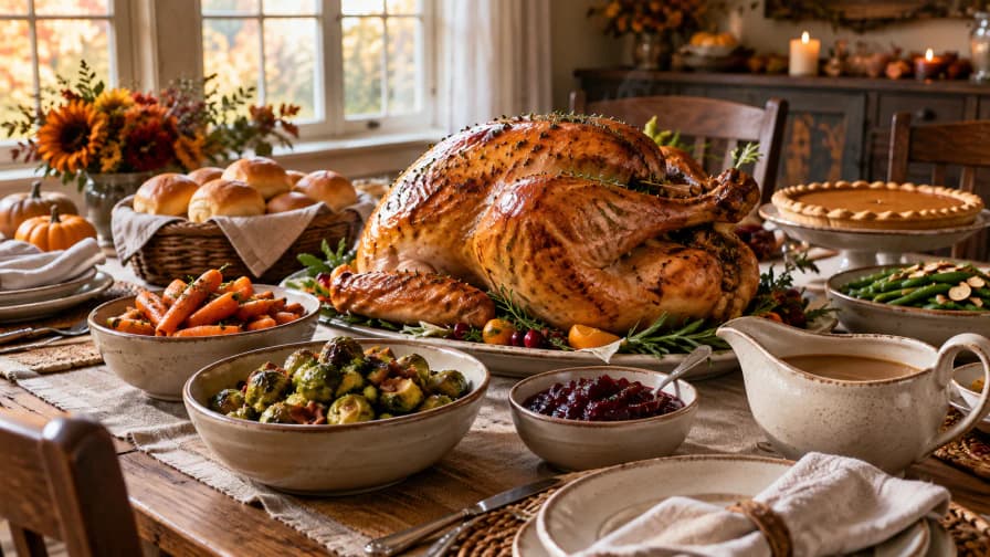 Thanksgiving Table with Turkey jigsaw puzzle preview