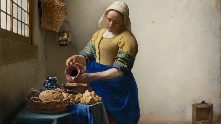 Inspired by The Milkmaid by Vermeer jigsaw puzzle preview