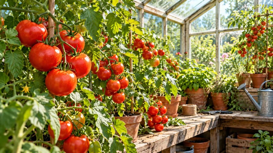 Tomatoes in a Glasshouse Corner jigsaw puzzle