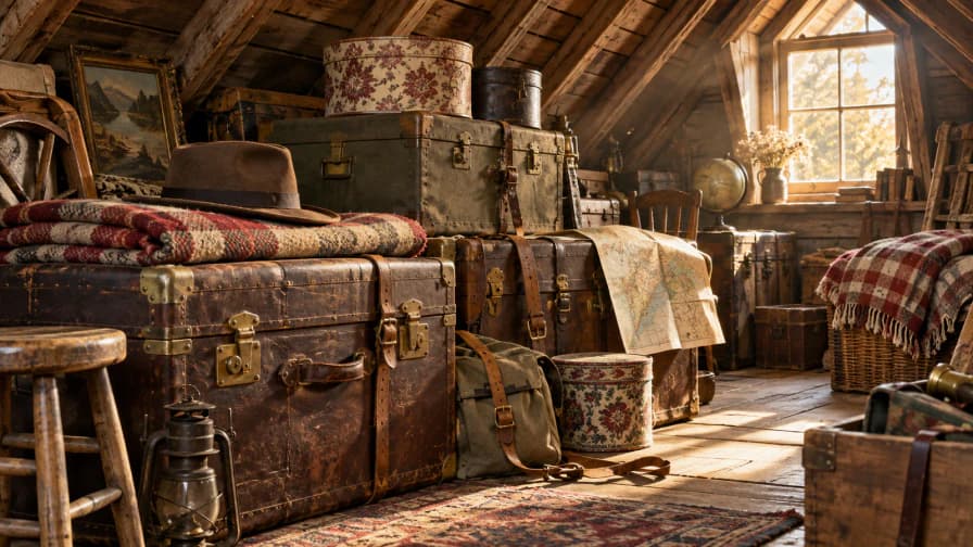 Travel Trunks in an Attic jigsaw puzzle preview