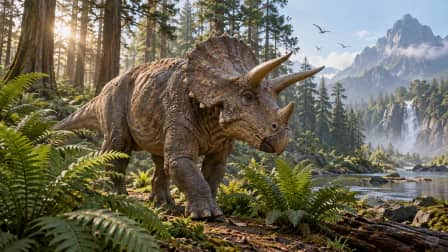 Triceratops in a Fern Forest jigsaw puzzle