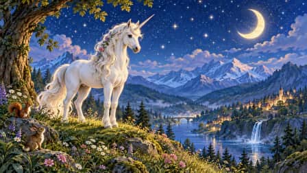Unicorn under the Stars jigsaw puzzle