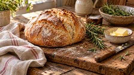 Warm Bread and Herbs on a Kitchen Board jigsaw puzzle