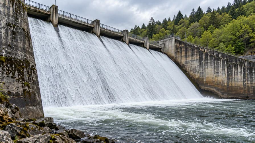 Water Flowing over a Concrete Spillway jigsaw puzzle