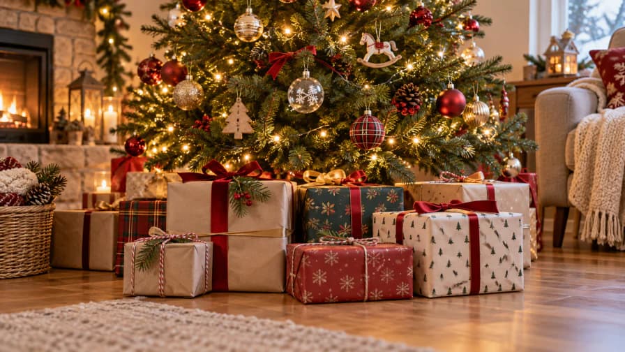 Wrapped Presents beneath the Tree jigsaw puzzle preview
