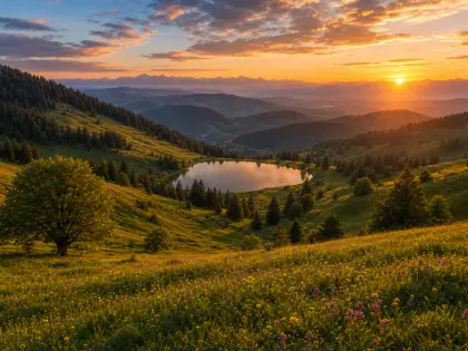 Sunrise in the Hills jigsaw puzzle