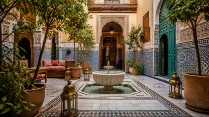 Marrakech Tiled Courtyard jigsaw puzzle