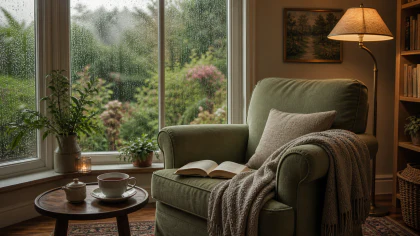 Rainy Window Reading Chair jigsaw puzzle